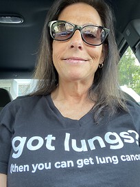 62 yr old 13 yr lung cancer survivor 